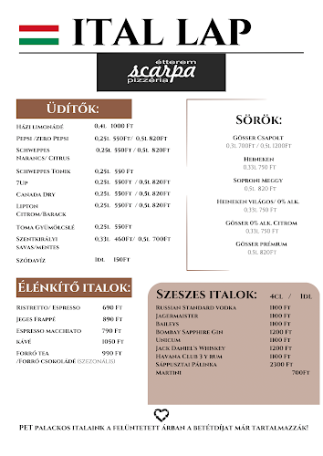 Opinii despre Scarpa Étterem és Pizzéria în Tiszaújváros - Vendéglátás