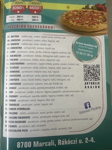 Opinii despre Robinson Pizzéria în Marcali - Vendéglátás