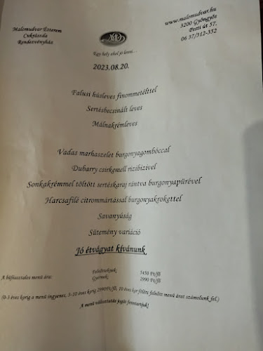Malomudvar Étterem - Vendéglátás