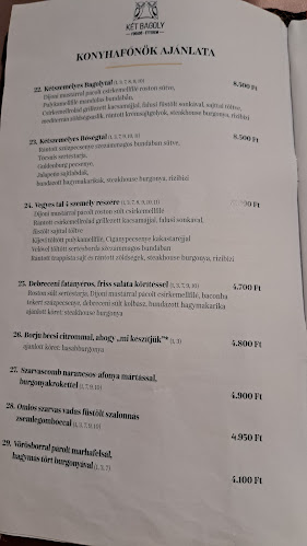 Két Bagoly Fogadó és Étterem - Vendéglátás