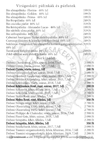 Virágoskúti Rózsakert Biocsárda - Vendéglátás