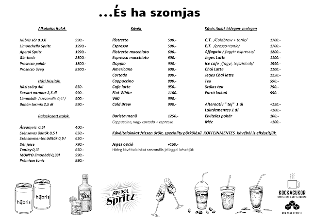 Kockacukor-Nem csak reggeli - Vendéglátás