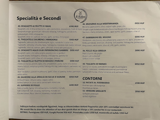 Il Mulino Italian Bistro pizzeria - Vendéglátás