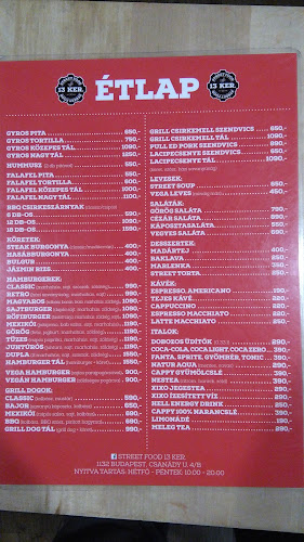 Opinii despre Street Food 13 ker în Budapest - Vendéglátás