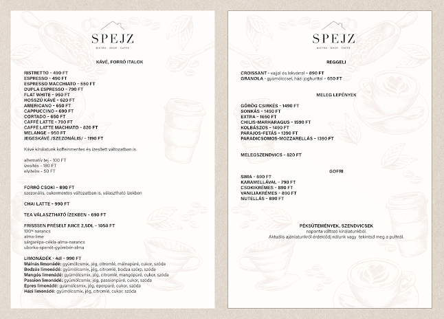 Spejz Bistro Shop Caffe - Vendéglátás