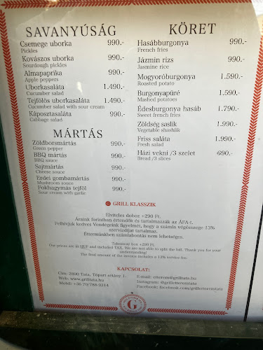 Opinii despre Grill Étterem în Tata - Vendéglátás