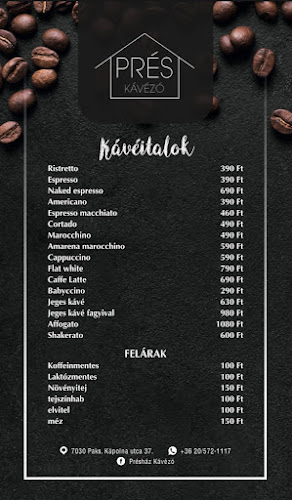 Opinii despre Présház Kávézó în Paks - Vendéglátás