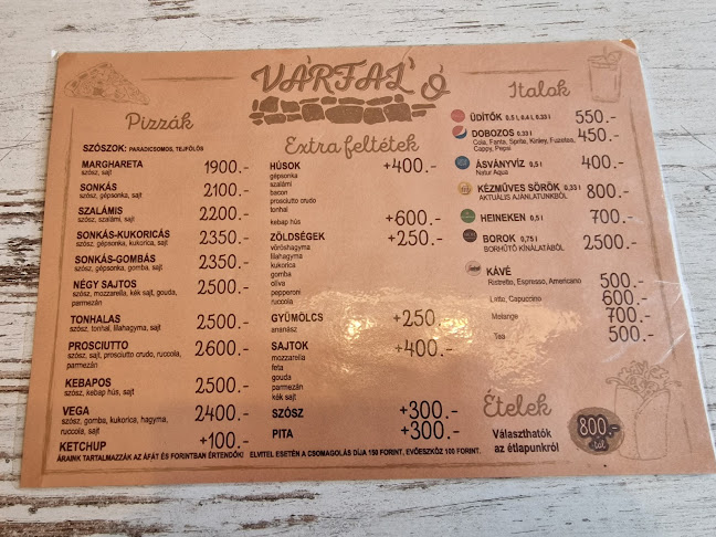 Várfaló - Vendéglátás