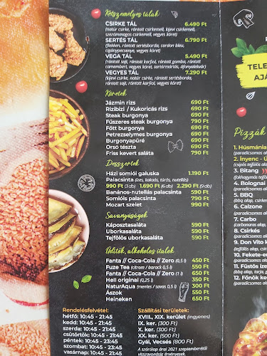 50’s Pizzéria és Ételbár - Vendéglátás