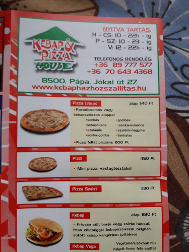 Opinii despre Kebap & Pizza House Pápa în Pápa - Vendéglátás
