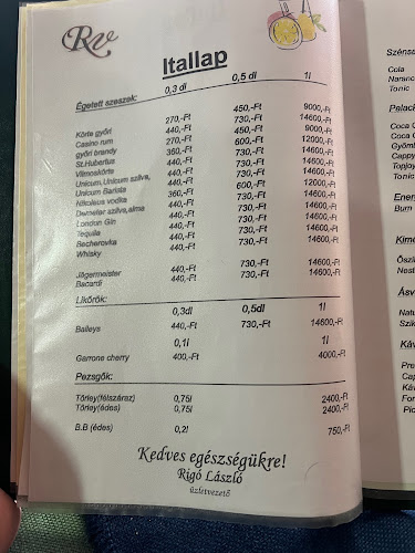 Comentarii opinii despre Rigó Vendéglő