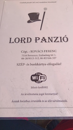 Lord Panzió, Vendéglő