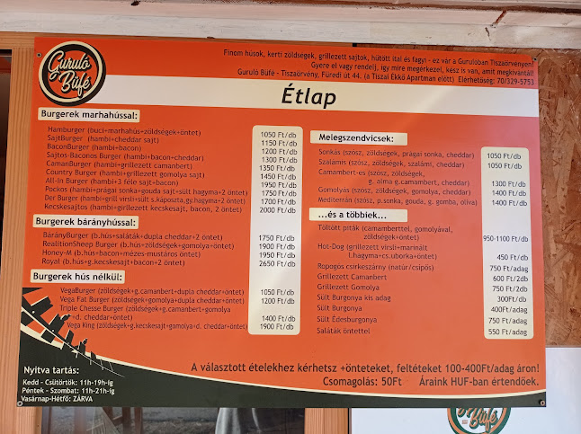 Opinii despre Guruló Büfé în Tiszafüred - Vendéglátás