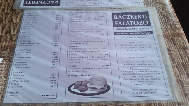 Opinii despre Ráczkerti Falatozó în Mátészalka - Vendéglátás