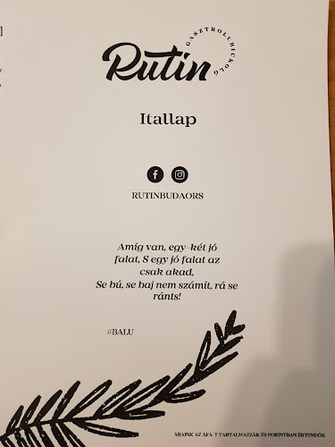 Opinii despre RUTIN Budaörs în Budaörs - Vendéglátás