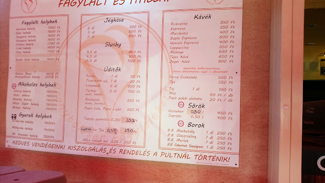 Comentarii opinii despre Aranytölcsér Fagylaltkert és Kávézó